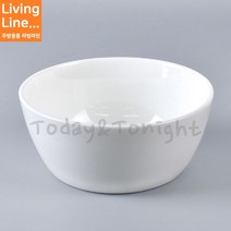 Kitchen 흰색 고급 도자기 대접 모던 세라믹 국그릇 국대접 업소용 식기, ♡로코 하이본 도자기 모던신대접♡, [ 1개 ]