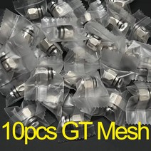 GT 리빌드 메쉬 코일 키트 스카이 솔로 플러스 NRG SKRR S 서브옴 캐스케이드 베이비/미니 Gen X/S GT2 GT8 GT 메쉬용 0.18ohm 교체 코어, 15.10pcs GT Mesh, 15.10pcs GT Mesh