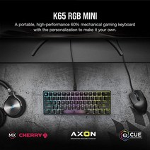 Corsair K65 RGB MINI 60% 기계식 게임용 키보드(키당 맞춤형 RGB 조명 CHERRY MX SPEED 기계식 키 PBT 이중 샷 키캡 AXON 기술) QWERTZ 검정 -16408, CHAMPION SERIES 게이밍 마우스 번들, K70 PRO 미니 무선, 검은색