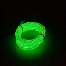 2023년신상 1M5M LED 글로우 EL 와이어 빛 문자열 스트립 로프 자동차 파티 사운드 활성화 원격123V 컨트롤러 10 다채로운, 없음, Light Green+1M DC12V Controlle