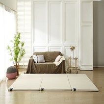 폴더매트 2단 층간소음매트 놀이방 항균 아기 유아 거실 매트, 2_화이트 크림, 3. 2단100(100x200)