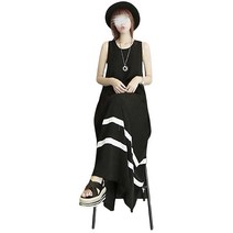 여자원피스 바캉스룩 슬림핏 캐주얼 민소매 롱원피스