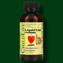 ChildLife Essentials Liquid Iron Natural Berry 4 fl oz (118 ml) 액상 철분 [0세~ 19세] [성인 가능] [3주분~1.5개월분], 1EA, 1개, 18ml