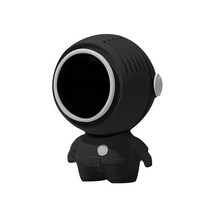 USB 충전식 개인 팬 웨어러블 매달려 블레이드리스 목 팬 우주 비행사 핸드 헬드 소형 팬 저음, 검은색