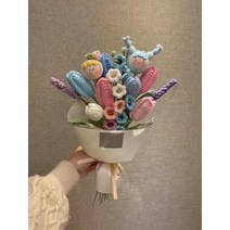 코바늘 동물 인형 꽃 뜨기 꽃다발 DIY 재료 키트 세트, AA