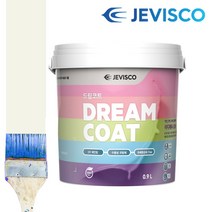 [디어제스트]_제비스코 드림코트 화이트크림 0.9L 벽지페인트 친환경 셀프용 인테리어용 DIY★★★★★