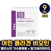 락토테미 하루 밸런스 어린콜라겐 피쉬콜라겐 펩타이드 콜라겐 비오틴 식약처 개별인정형 건강기능식품, 9박스, 하루밸런스 어린콜라겐 x 30포