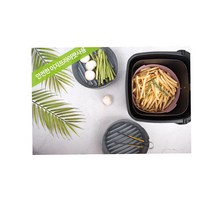 대학가임대원룸 삼겹살구이 내열프라이팟 22cm 통삼겹살구이 에어프라이팟 전자렌지밥 에어프라이어그릇, 22cm 그레이