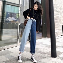 로즈드림 봄여름신상바지빅사이즈유행슬림부츠컷와일드데일리청바지 38