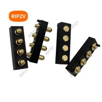 전기소켓용품고전류 4 핀 소켓 전원 커넥터 전기 스프링 로드 포고 핀 DIP 피치 4mm 0.158in 8A 10A, 한개옵션0