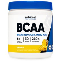 BCAA 파우더 30회분 파인애플맛, 1병, 246g