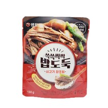 [트윈스몰] 샘표 쓱쓱싹싹 밥도둑 쇠고기 장조림 반찬 (파우치팩) 130g, 3개