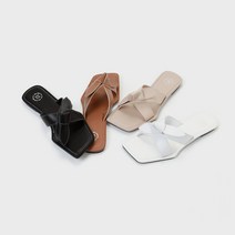 에르스 리본 스퀘어 슬리퍼 1cm