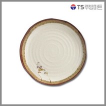 [돌산멜라민] 제비꽃 웰빙원형접시 - 접시 사라 (식당용 업소용), (DS-5637)