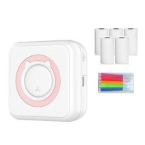 가격표라벨기 스티커인쇄기블루투스 무선 오피스 홈 미니 라벨 프린팅 머신 포토 프린터 휴대용 열전사 포, 02 Pink