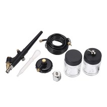 무선고압청소용물총 22cc 에어 스프레이 건 페인트 분무기 0.8mm 중력 피드 브러시 잉크 컵 호스 단일 액, 한개옵션0