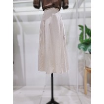 EnC 플레어 뒷 밴딩 핀턱 롱 스커트 94O WH224 94O
