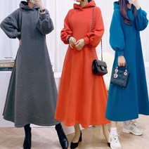 제이앤지니 국내자체제작 Jdr-210 후드A 기모안감 A라인 롱원피스