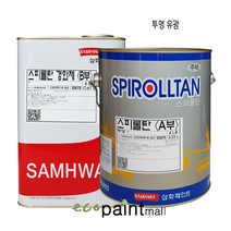 철재 스피롤탄 4L 유광 무광 자동차 차량 샌드위치판넬 공장지붕 아크릴 우레탄 페인트 [삼화페인트], 1.투명 (유광), 4000ml, 1개