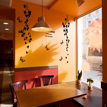 큐데코 셀프인테리어 포인트스티커, 아이비 - 블랙