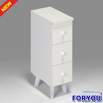 ForU275 미니 3단 서랍장 하이그로시 3단서랍장 수납장 거실장 화장대서랍장 화장대, 화이트*본상품, 상세페이지 참조