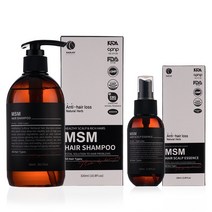 (FDA등록) 헤어조이 MSM 탈모 케어 세트 (샴푸320ml+에센스100ml) / 탈모기능성 두피 관리 비듬 케어, 1세트