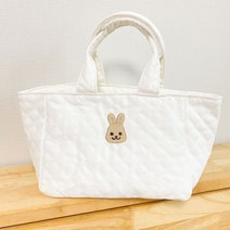 블랙체리 미니토트백 기저귀 가방, 화이트토끼