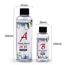 에폭시 수지 AB 접착제 키트 3:1 1:1 투명 크리스탈 클리어 DIY 쥬얼리 제작 액세서리, CHINA, A210g-B70g