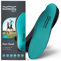 Formthotics 달리기 스포츠 깔창 열 성형 충격 흡수 발바닥 근막염 편평 발 Run Dual L TealCharcoal