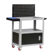 공구 진열대 카트 보관함 수납랙 진열대 트롤리 홀더, 카트빨간색+단층