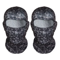 원아더 쿨 지오 스포츠마스크 바라클라바 2개, 블랙 블랙