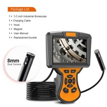 스마트폰 내시경 카메라 배관 하수구 누수 탐지기 핸드폰 산업용 5인치의 듀얼 렌즈 검사 ips lcd endoscope camera 8mm hd borescope 하수 with, 협력사, 5m, 8mm 듀얼 렌즈