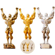 헬스장개업선물 피지컬100 헬창피규어 트로피 대형장식품, 골드