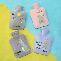 [A2Z] 1+1 큐트 다이노 극세사 보온 물주머니 대용량 파스텔컬러, 핑크1000ml+랜덤1000ml