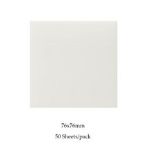 투명 방수 스티커 메모지 50100 매 메모 패드 문구 사무용품, B 50 Sheets White