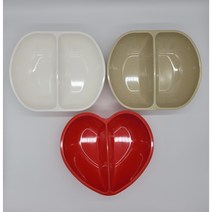 [짬짜면기/짬짜면기 하트] 가볍고 실용적인 짜장면 짬뽕 그릇 중국집 깨지지않는 멜라민접시, 짬짜면기 하트, 짬짜면기, 흰색, 1개