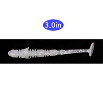 현광 갈치웜 10p 3.0in 클리어 갈치낚시미끼 삼치미끼 지그헤드-2802EA