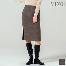 미쏘 미쏘 사이드슬릿 체크스커트_MIWWH9C1QB