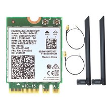 듀얼 밴드 와이파이 6 무선 2400Mbps AX200NGW NGFF M.2 Wlan 블루투스 5.1 카드 인텔 안테나 키트 세트용, 01 with external anten