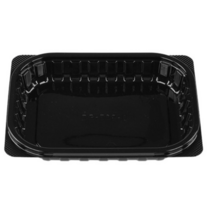 쿡앤락 사각 반찬 샐러드 일회용 용기 DS-205 몸통 검정, 1개입, 6000개