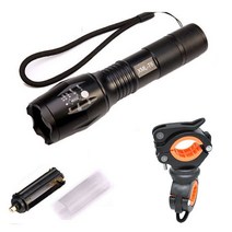 make speed CREE XML T6 1000루멘 자전거랜턴+360도 회전형멀티거치대, 1개, 자전거랜턴+회전형멀티거치대 블랙오랜지