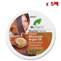 Dr. Organic 닥터오가닉 모로칸 아르간 오일 리스토러티브 트리트먼트 컨디셔너 200ml 5팩