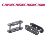 부품 체인 케이블 공구 호환 기계 1pcs 더블 피치 컨베이어 버클 전체 조인 C2040/C2050/C2060/C2080 스트레이트 플레이트 중간 구멍, C2080