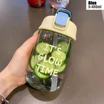 Portable Transparent High-capacity Leakproof Water Jugs Water Bottle Sports Drinking Cup Travel Kett, 02 blue-400ML