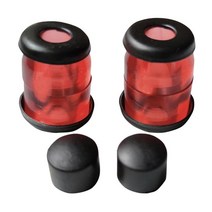 GHSHOP 4 팩 연약한 PU 스케이트보드 트럭 투관 실린더 부속품 15x15mm, 레드 블랙