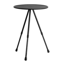 [투썸플레이스테이블] 아재방 캠핑 원형 높이조절 사이드 테이블, 블랙