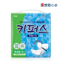 쌍용 키퍼스 성인용기저귀 겉기저귀 매직벨트 특대형 10매x4팩(40매) (단종으로 와이드매직 특대형으로 대체 출고), 10매, 4팩