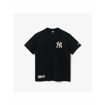 [국내 매장판] NEWERA 뉴에라 남여공용 MLB 헤비 코튼 뉴욕 양키스 티셔츠 블랙 13086578 279239