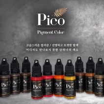 피코 Pico 반영구화장 색소 15ml 22종 머신 엠보 수지 겸용색소, 1개, 블랙브라운