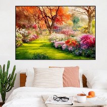 보석 비즈 십자수 수채화 가을 풍경화 구슬 패브릭 공예 대형 DIY